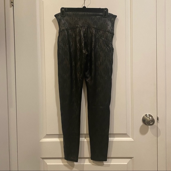 Spanx Faux Leather Brocade Leggings - Picture 5 of 5